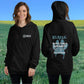 Model Wearing Black Show Humanity Unisex Hoodie - sweetsherriloudesigns - Ethically and Sustainably Made - 10% donated to 