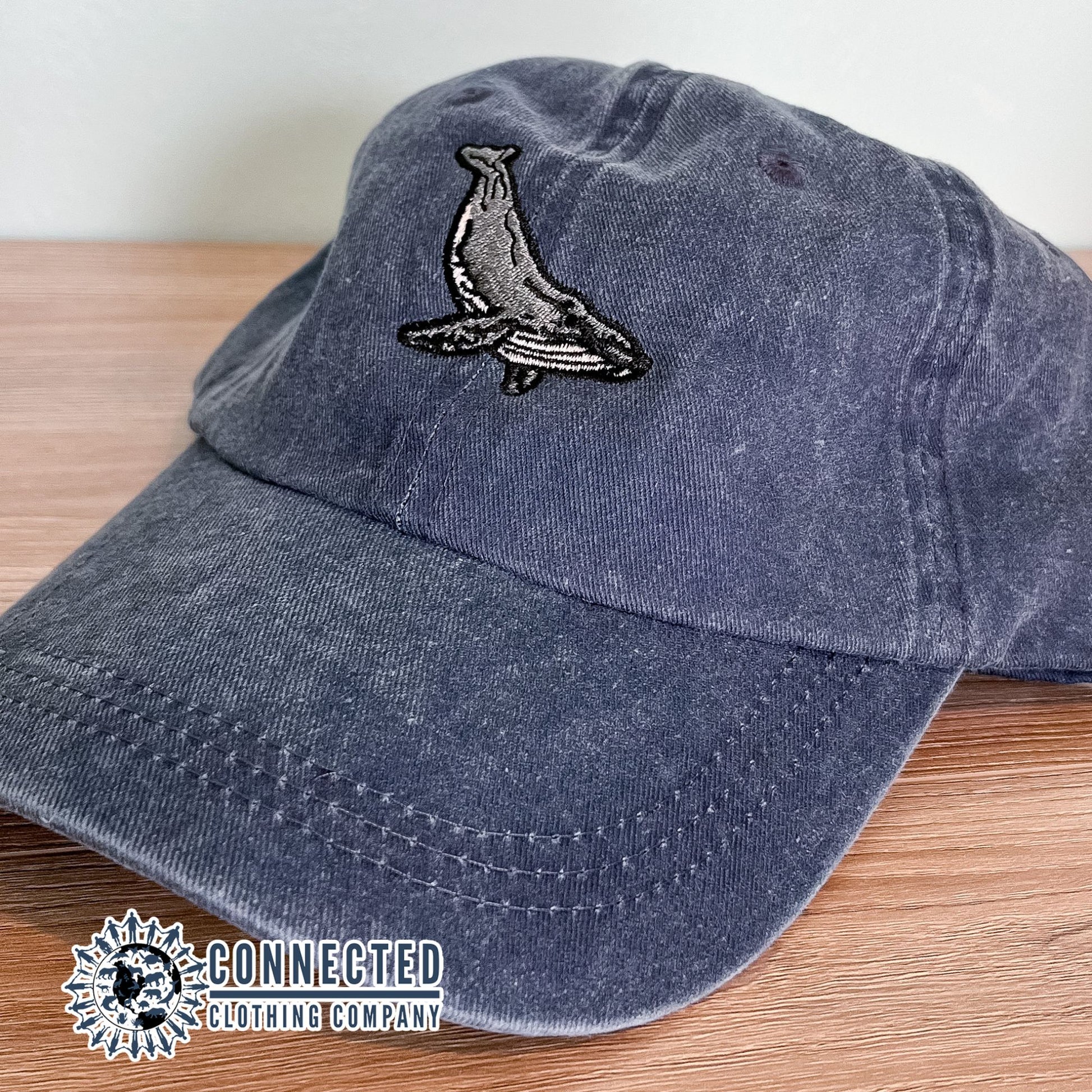 Humpback Whale Embroidered Hat - sweetsherriloudesigns - 10% of proceeds are donated to ocean conservation