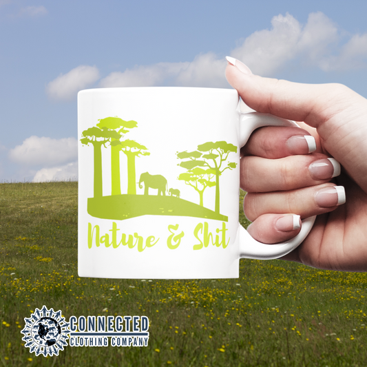 Nature and Shit Coffee Mug - sweetsherriloudesigns - 10% of proceeds donated to wildlife conservation