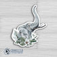 Elephant Floral Sticker - sweetsherriloudesigns - 10% of proceeds donated to elephant conservation