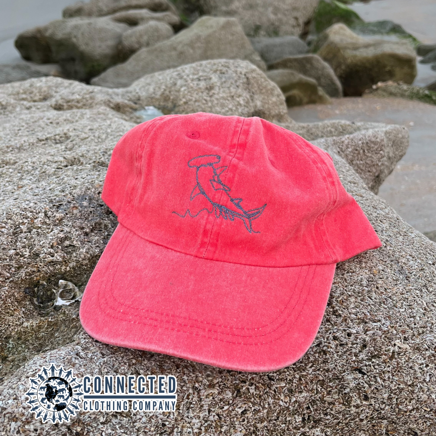 Hammerhead Shark Embroidered Hat - sweetsherriloudesigns - 10% of proceeds donated to ocean conservation