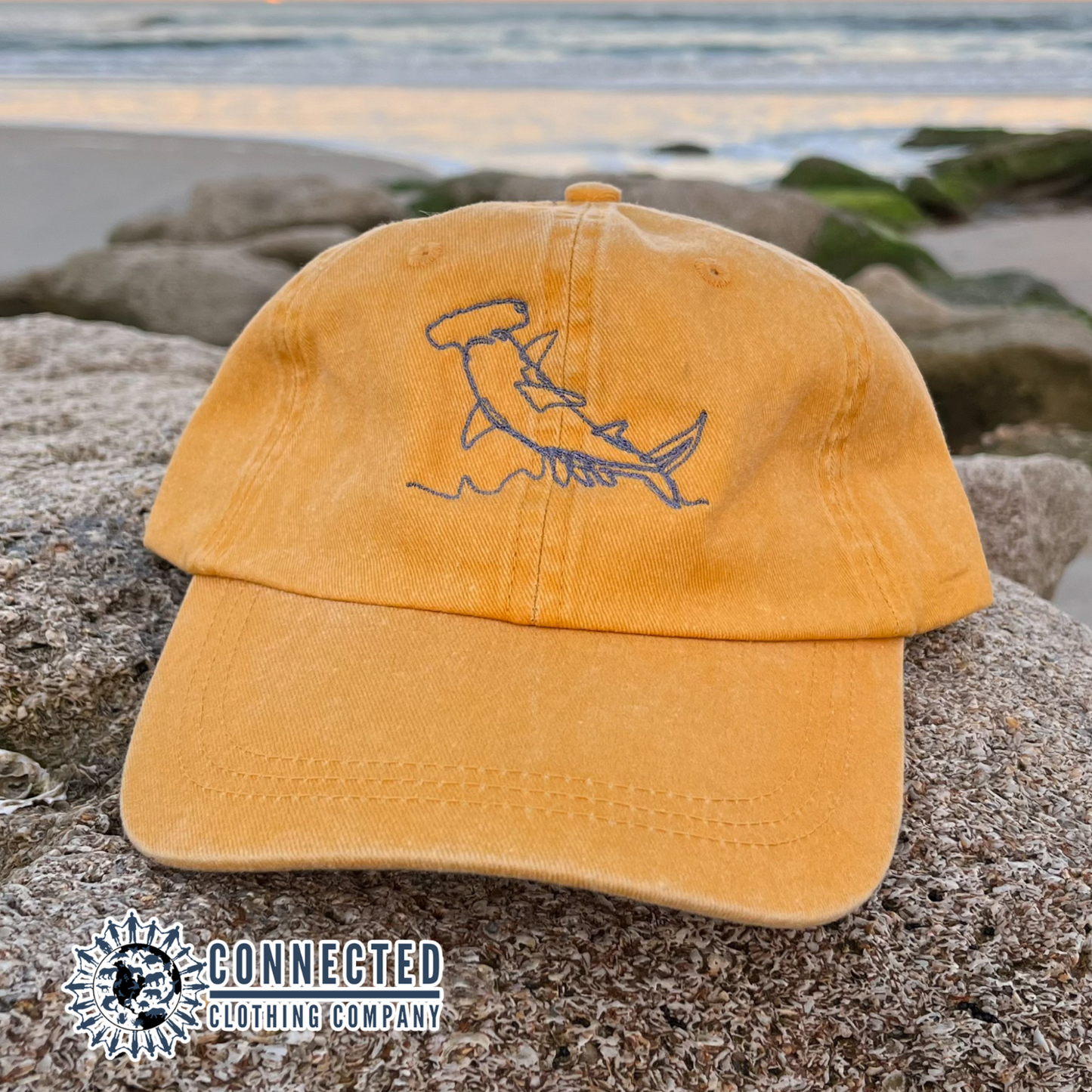 Hammerhead Shark Embroidered Hat - sweetsherriloudesigns - 10% of proceeds donated to ocean conservation