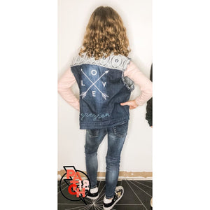 girls denim vest