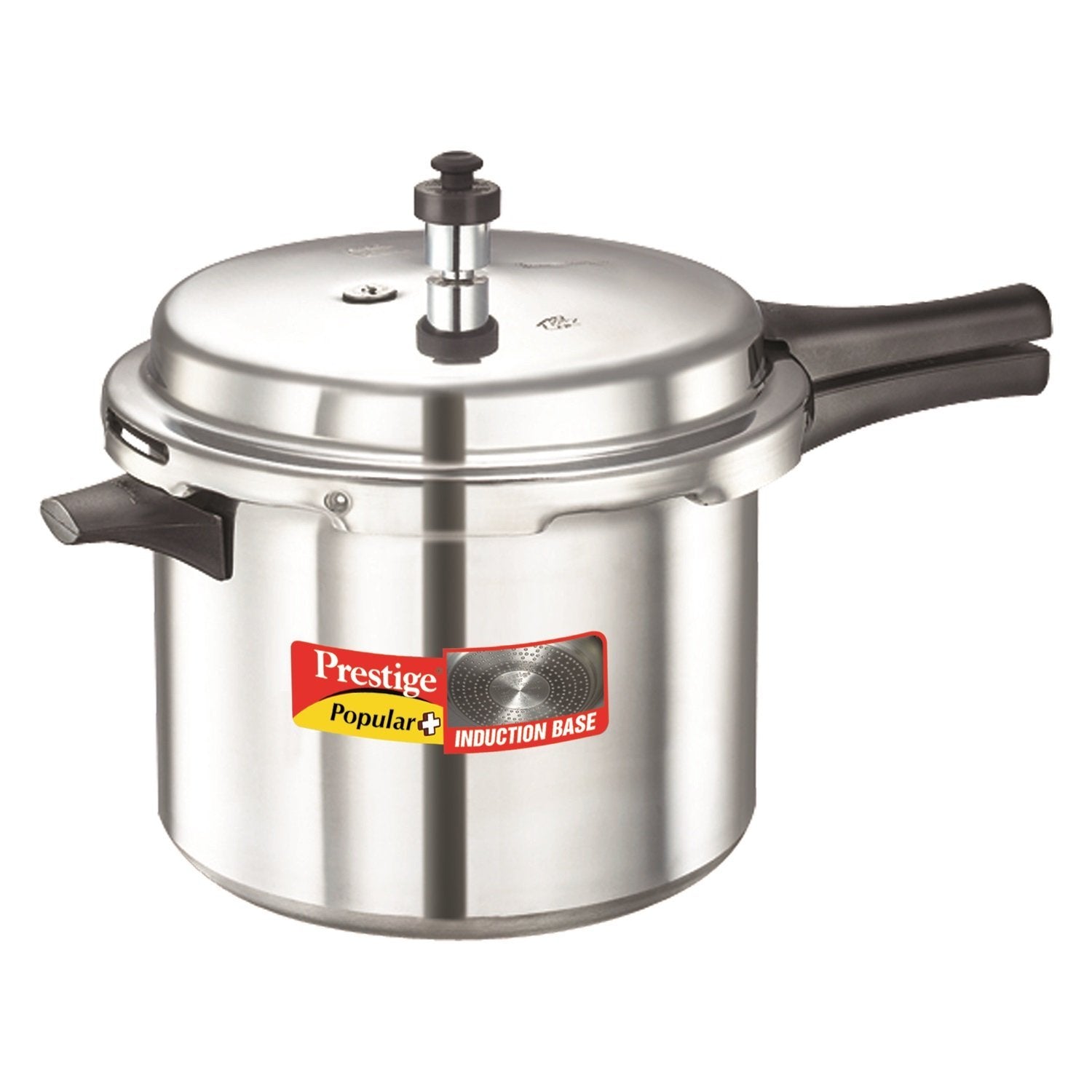 Prestige Popular Plus Induction Base Pressure Cooker, 6.5 Litres, Silver