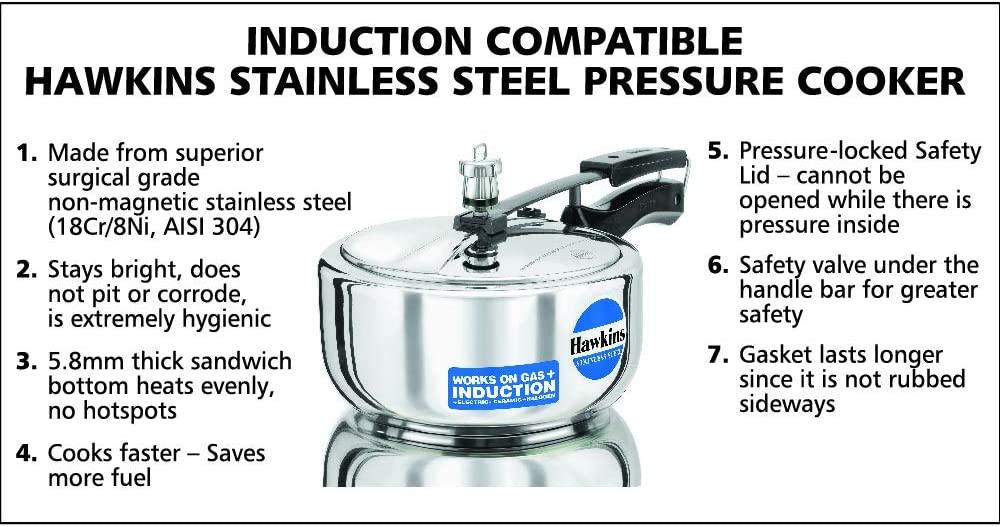 Hawkins Stainless Steel 3 Litre Tall (HSS3T)