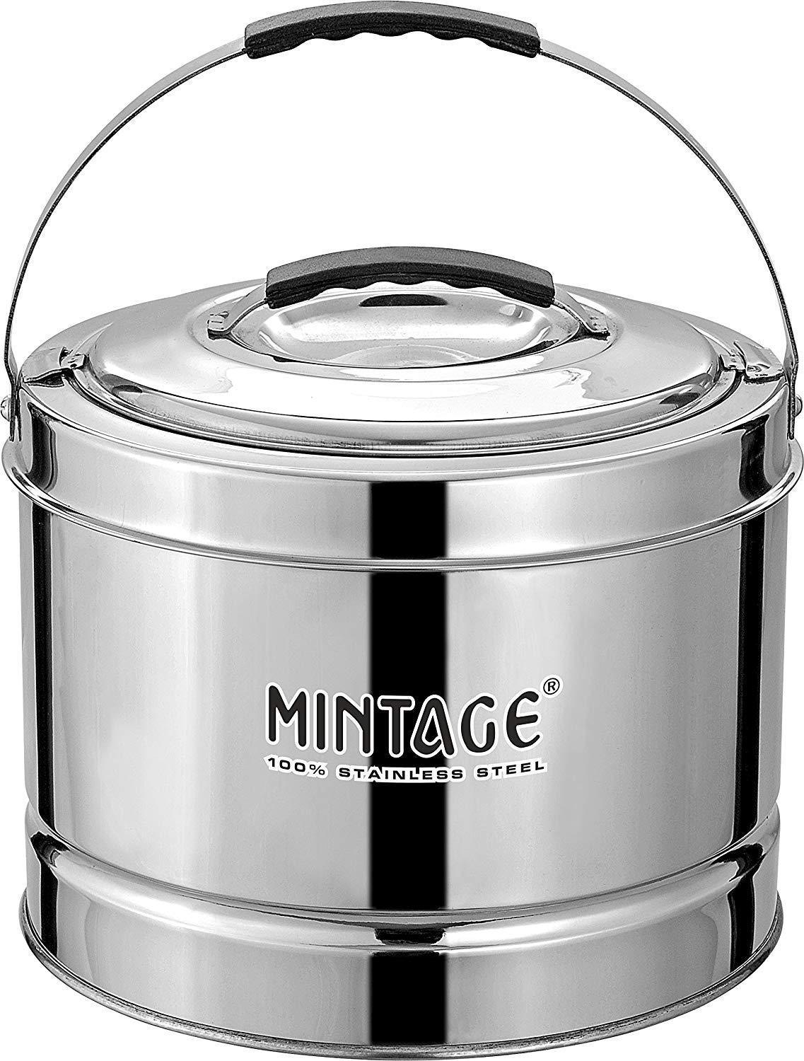 Mintage Stainless Steel Hot Pot with Side Handle (Silver) 4 sizes