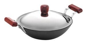 Futura Deep Fry Pan (Flat Bottom) 3.75 Litre with stainless steel lid CODE:IAD375S