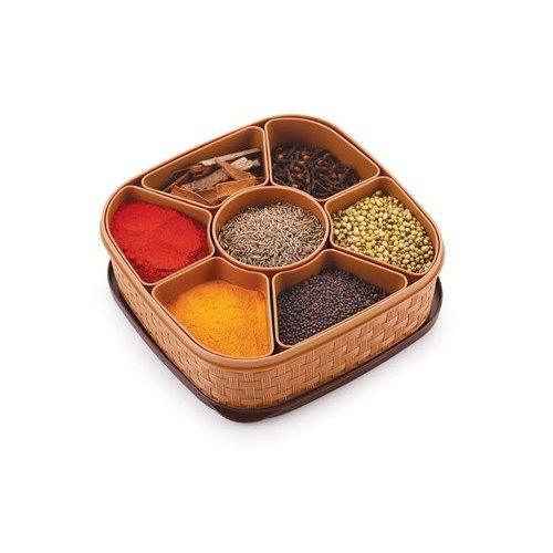 Masala Box/Spice box (Dabba) - 7 Sections, 700ml,(Colour  will be sent as per availability)