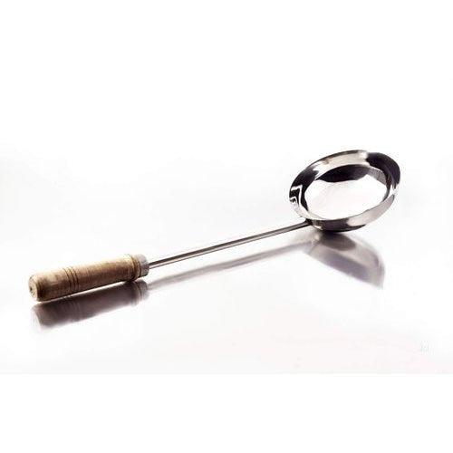 Commercial Stainless Steel Ladle Karchhi with wooden handle