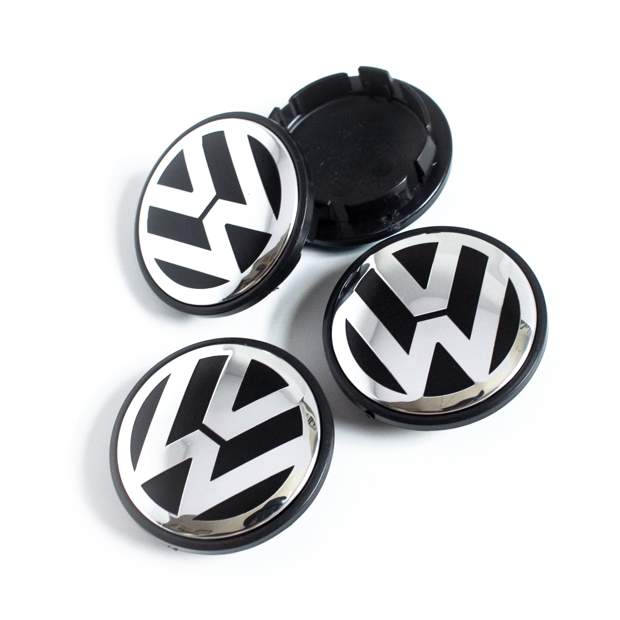 4x 70mm Volkswagen Wheel Center Caps 6 Side Auto 