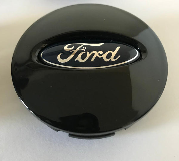 4x 66mm Ford Black Wheel Center Caps – 6 Side Auto