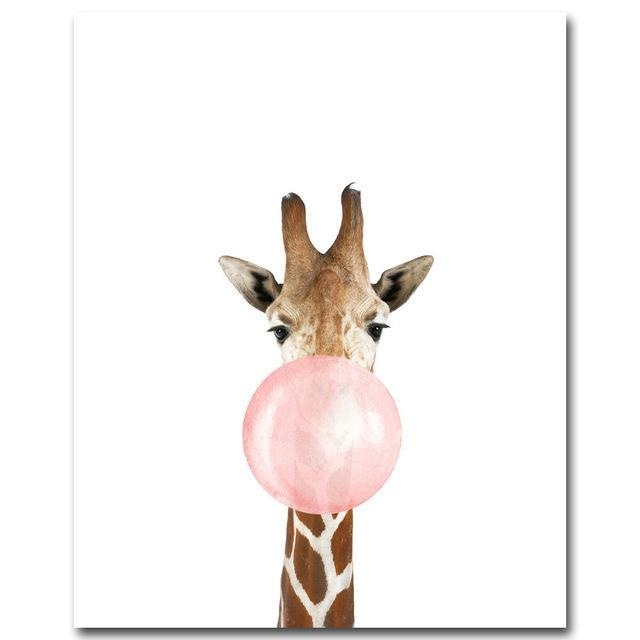 Canvas Print Bubble Gum Animals 