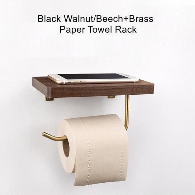 beech toilet roll holder