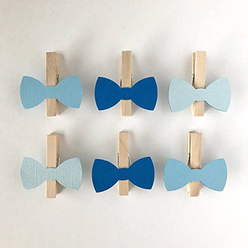 Blue Bow Tie Clothespins Baby Shower Decoration Don T Say Baby Game