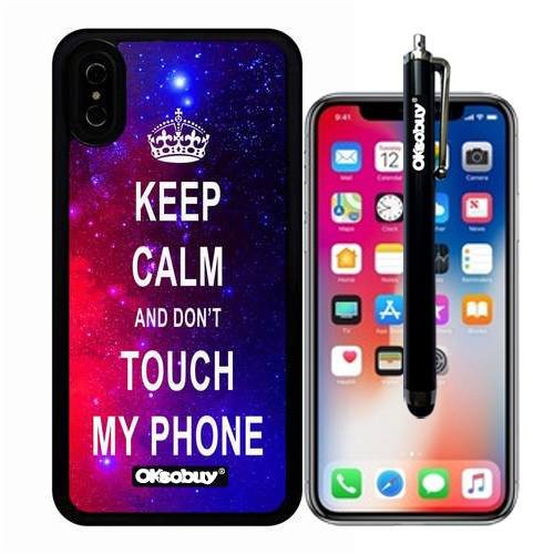 Iphone X Case Starry Keep Calm Do Not Touch My Phone Case Oksobuy Ultra Thin Soft Silicone Case For Apple Iphone X Starry Keep Calm Do Not Touch