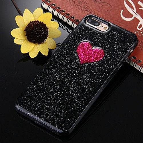 For Iphone 7 Plus8 Plus Case With Black Background Glitter Powder