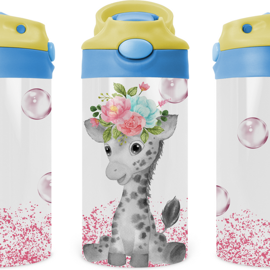 Cat & Fish Cute Kids 12 oz Water Bottle Flip Top – Crafty Casey's