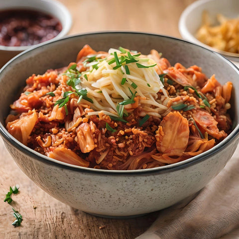 A  bowl of kimchi