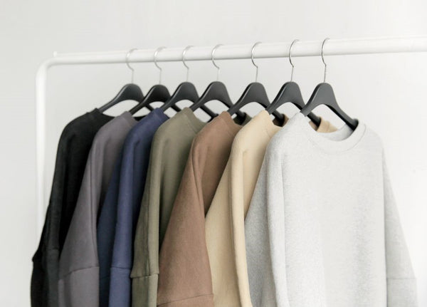 clothes in low saturation colours