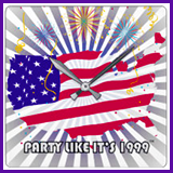 Party Like It's 1999® Design 07 Clock