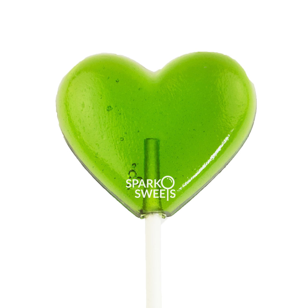 Green Heart Lollipops For Valentines Day Candy Lollipop Centerpieces Sparko Sweets 4199