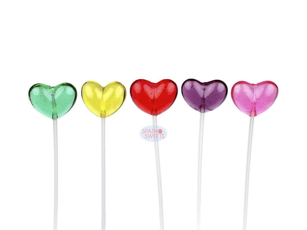 Heart Lollipops LongStem Twinkle Pops for Valentines Day Candy