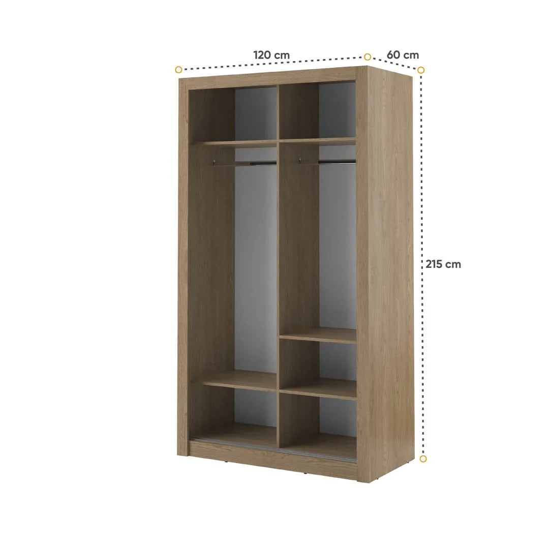 Isabella Sliding 2 Door Wardrobe 120cm Oak Shetland Jaipur the gazebo is very stable
