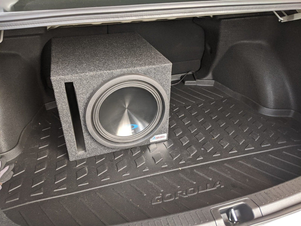 Atrend ALpine S Ported 12" subwoofer corolla