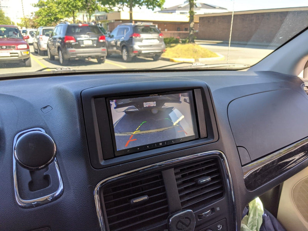 Backup camera double din dodge caravan