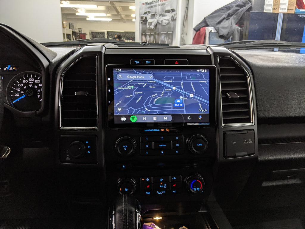 Google maps android auto double din f150