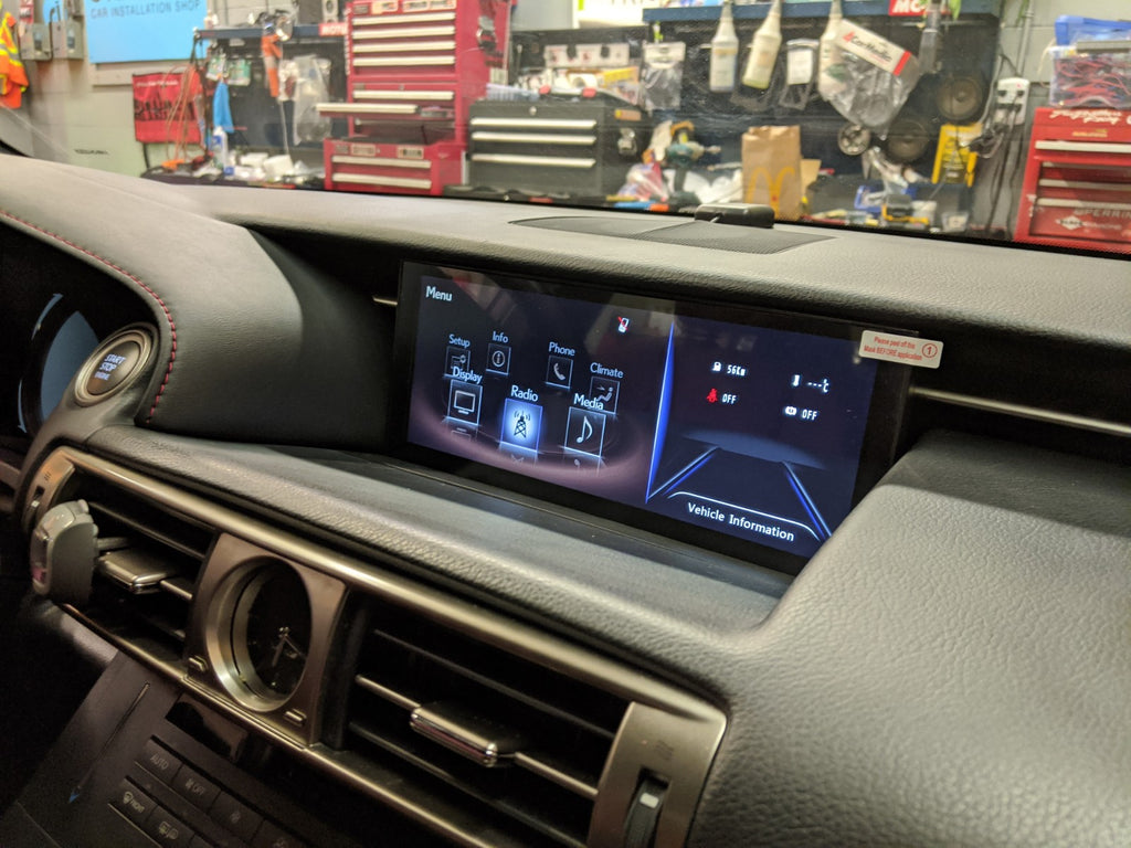 Lexus IS factory infotainment 10.25" screen