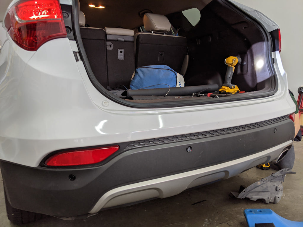 Santa fe black parking sensors