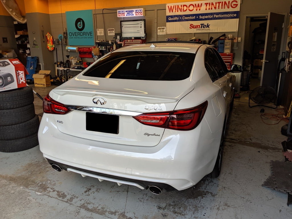 Infiniti Q50 18% window tint overdrive