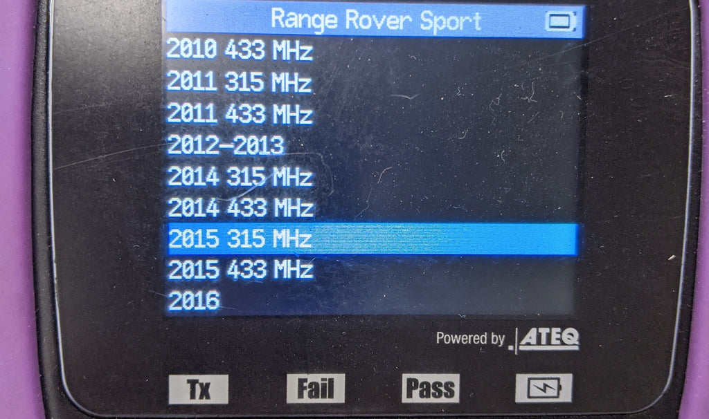 Range rover tpms