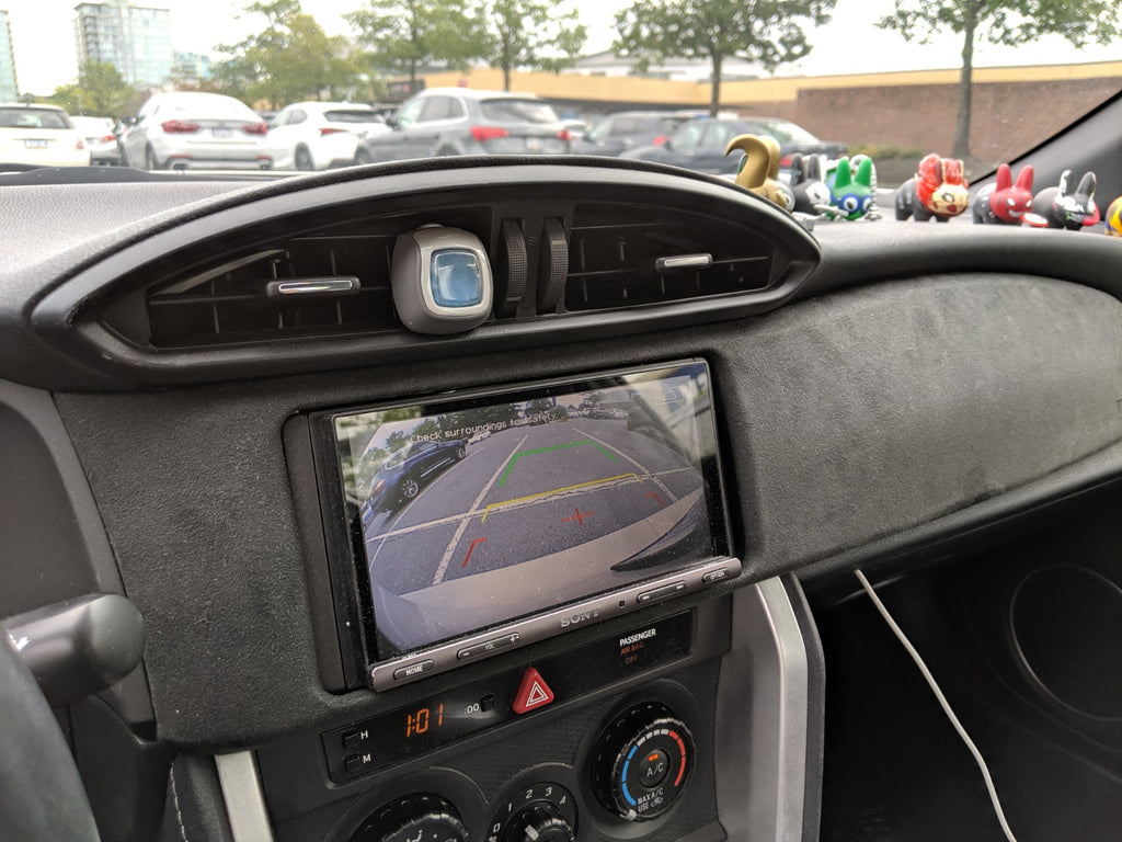 Toyota 86 rear camera retention integration double din