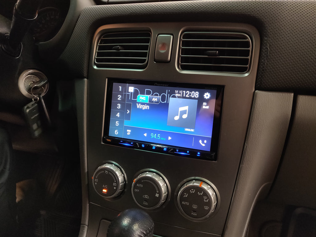 Pioneer double din carplay android subaru forester