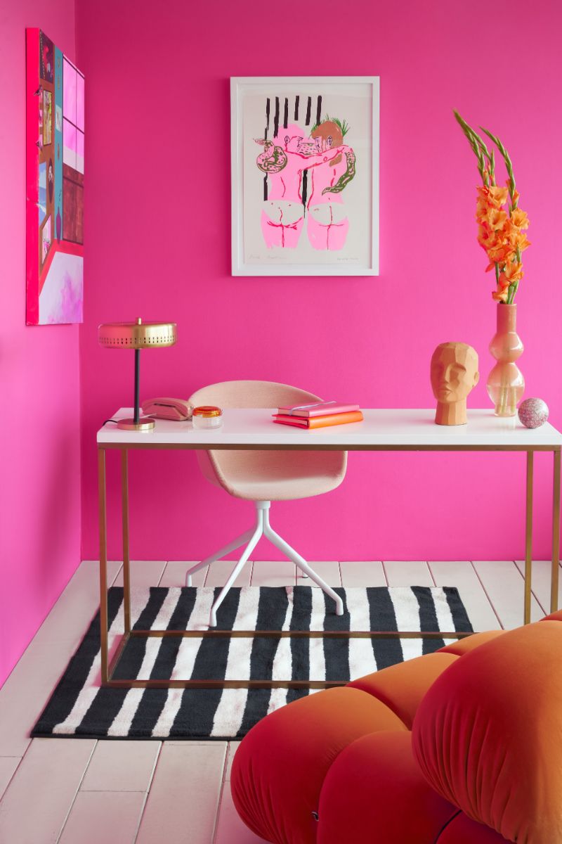 hot pink wall color