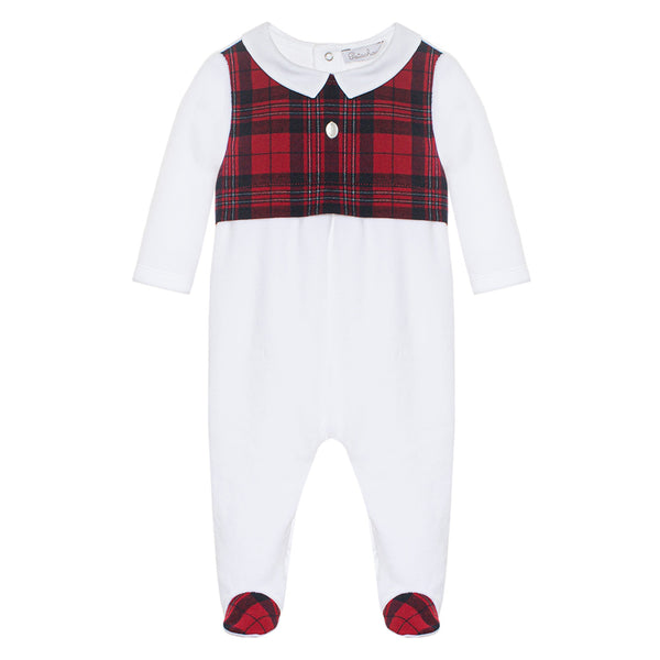 baby tartan babygrow