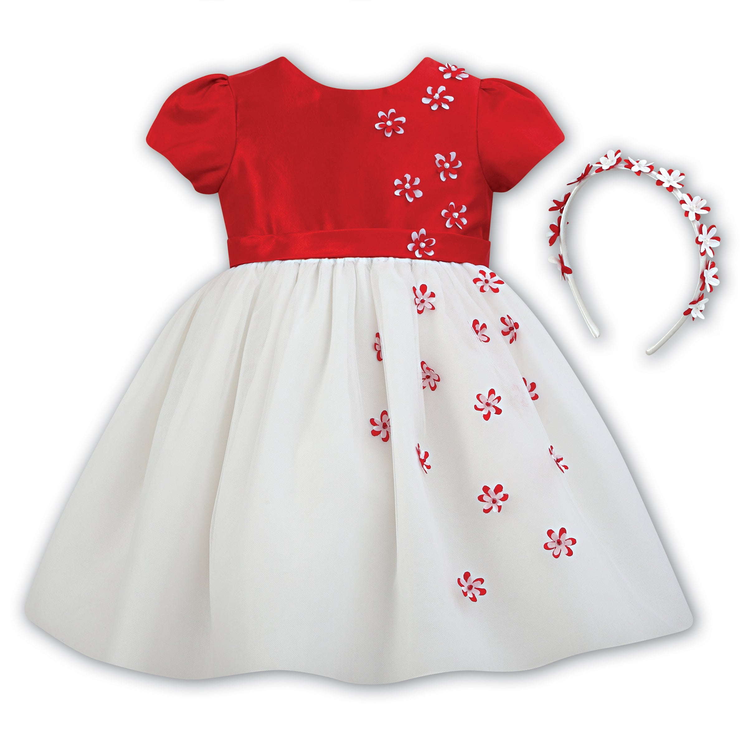 baby red party dress