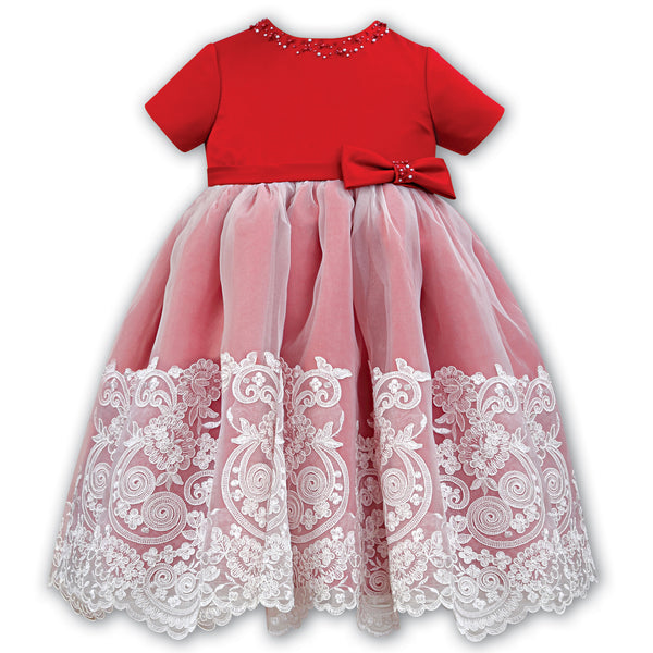 sarah louise red velvet dress