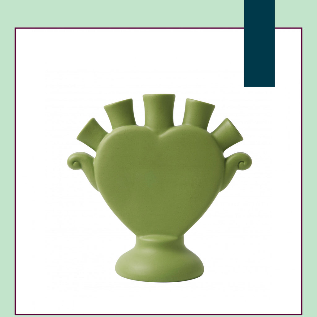 Heart Tulipiere Vase, Green – Host $32