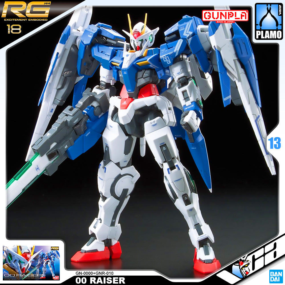 Bandai Gunpla Real Grade 1/144 RG 00 Raiser Plastic Model Toy VCA Gundam Singapore