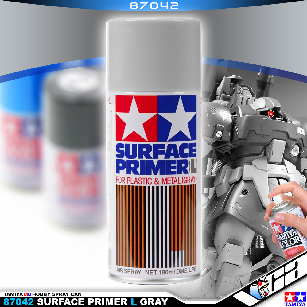 Tamiya 87042 塑料和金属用表面底漆 (L) (灰色) VCA Gundam Singapore