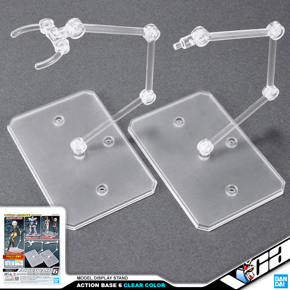 Bandai Display Action Base 6 Clear Color For Plastic Model Action Toy VCA Gundam Singapore