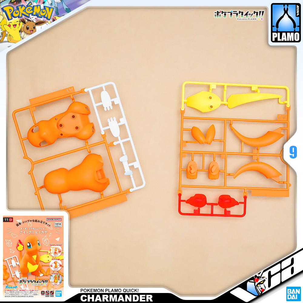 Bandai Namco Pokemon Plamo Collection Quick Charmander Plastic Model Toy VCA Gundam Singapore