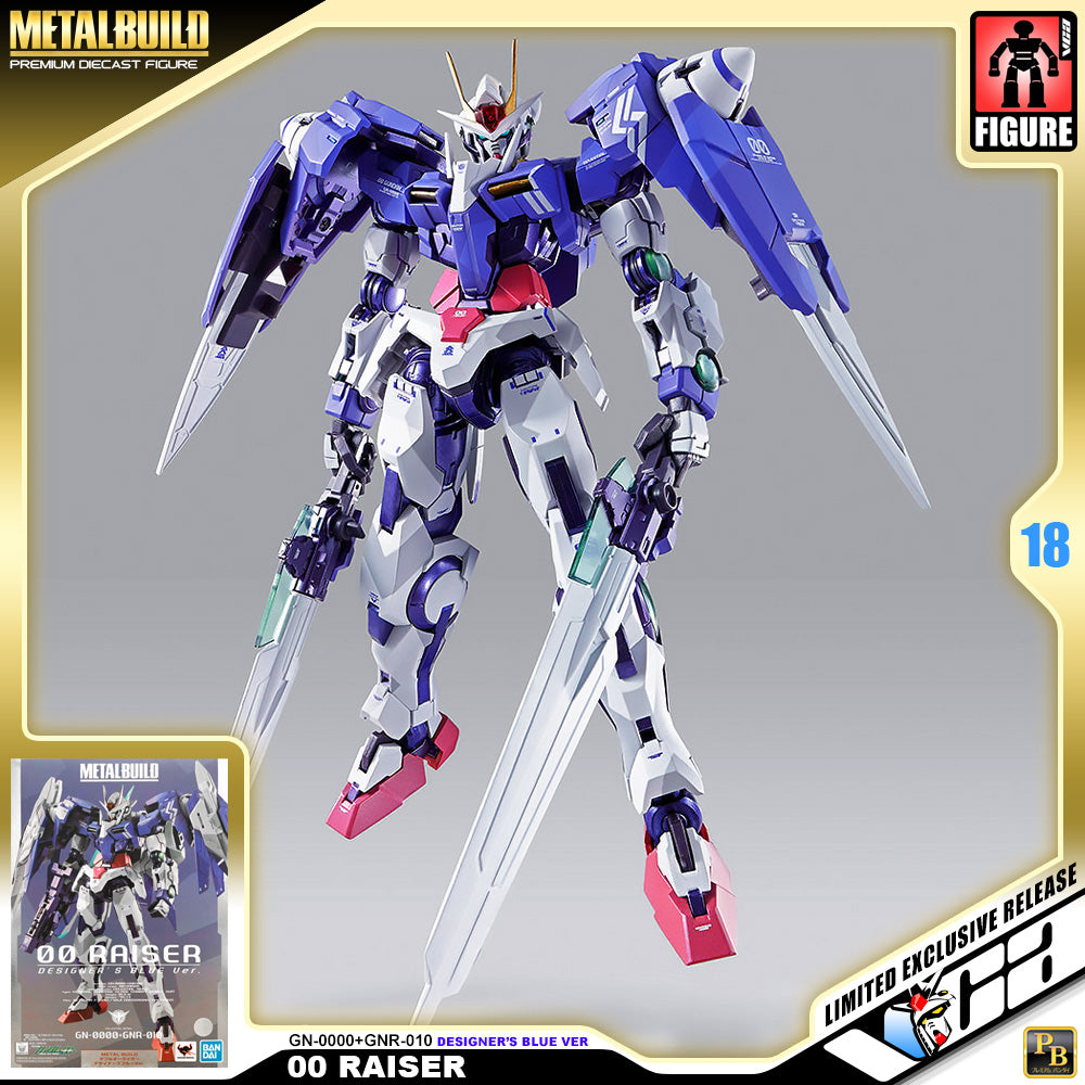 Premium Bandai Tamashii Nations Metal Build 00 Raiser Designer's Blue Ver Structure Action Figure Model Toy VCA Gundam Singapore