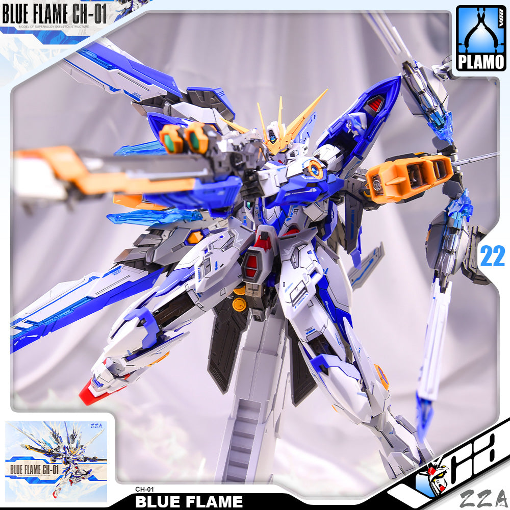 ZZA CH-01 Blue Flame Mecha Plastic Model Action Kit Toy VCA Gundam Singapore