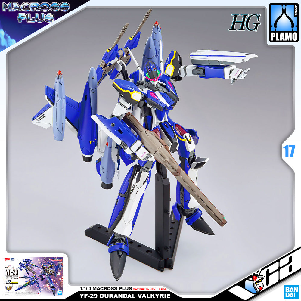 Bandai High Grade Macross Plus 1/100 HG YF-29 Durandal Valkyrie Maximilian Jenius Plastic Model Action Toy VCA Gundam Singapore