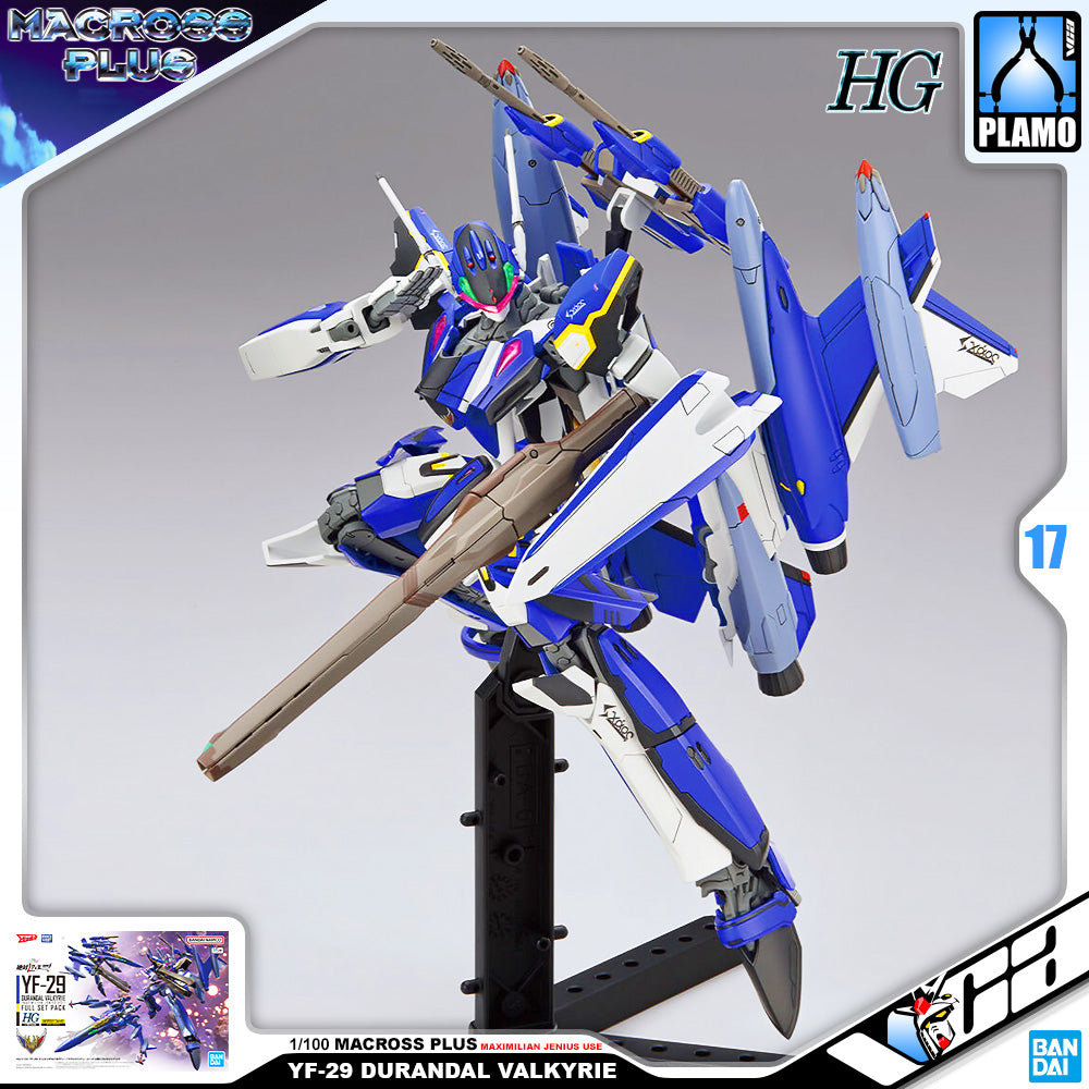 Bandai High Grade Macross Plus 1/100 HG YF-29 Durandal Valkyrie Maximilian Jenius Plastic Model Action Toy VCA Gundam Singapore