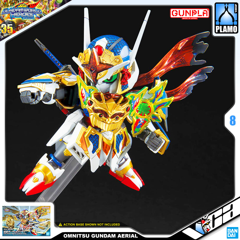 Bandai Gunpla SD World Heroes SDW Onmitsu Gundam Aerial Cute Plastic Model Action Toy VCA Singapore